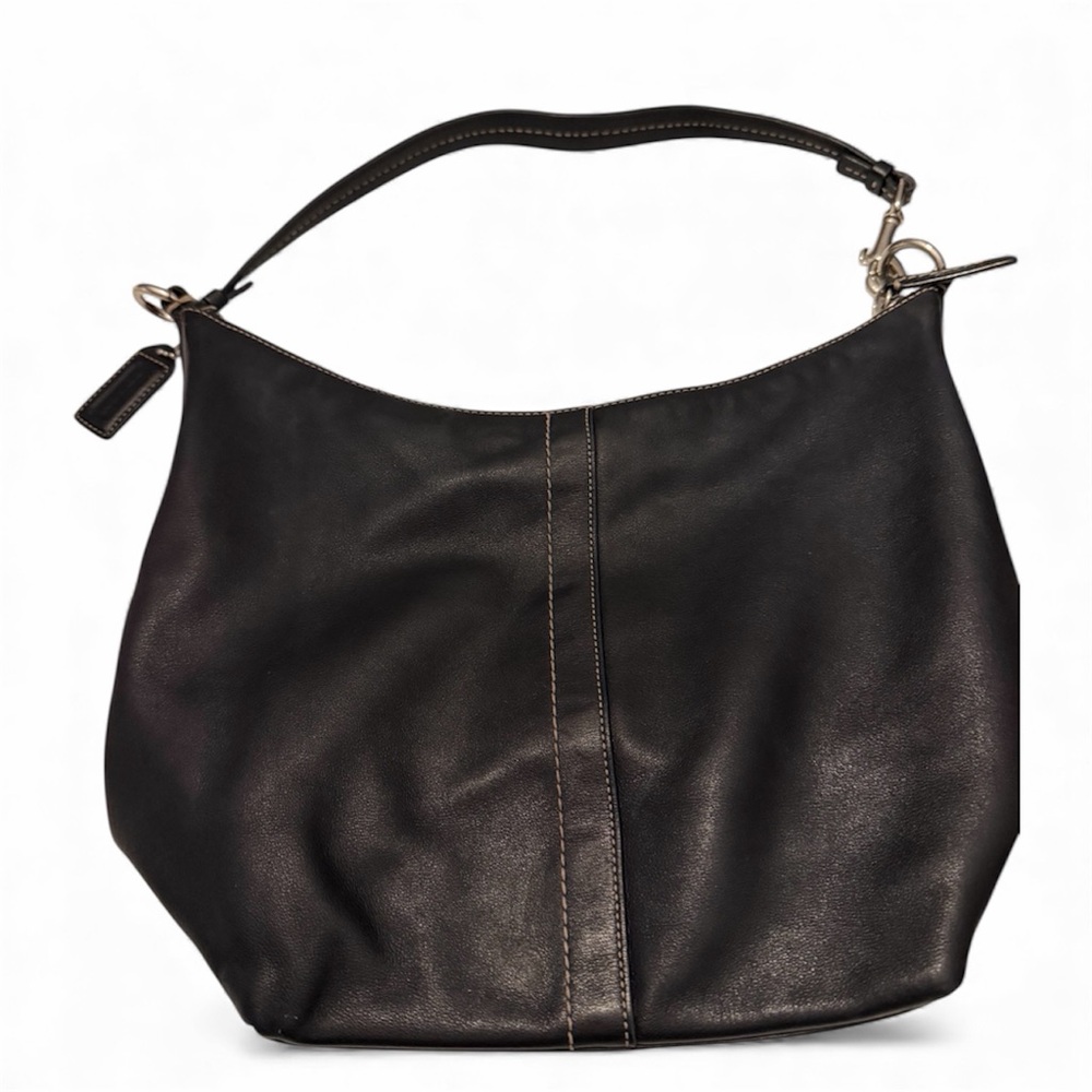 Coach Black Vintage Leather Hobo Bag - Picture 5 of 13